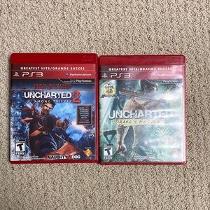 Uncharted 1 & 2 for Sony PlayStation 3-PS3 Game Bundle
